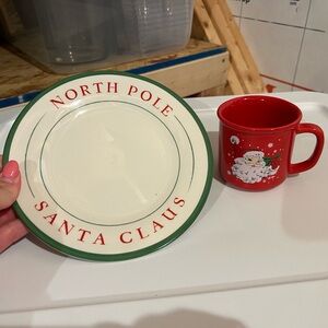 Santa plate & mug